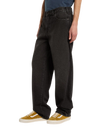 The Dickies Mens 958 Baggy Tapered Work Jeans in Black Wash Faded