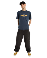 The Dickies Mens 958 Baggy Tapered Work Jeans in Black Wash Faded