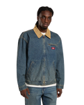 Denim Painter Jacket in Khaki Tinted Blue