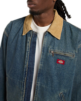Denim Painter Jacket in Khaki Tinted Blue