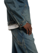 Denim Painter Jacket in Khaki Tinted Blue