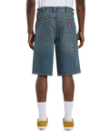 958 13" Loose Denim Shorts in Khaki Tinted Blue