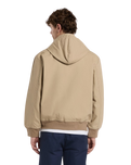 Unlined Canvas Hooded Bomber Jacket in Desert Sand