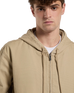 Unlined Canvas Hooded Bomber Jacket in Desert Sand