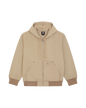 Unlined Canvas Hooded Bomber Jacket in Desert Sand