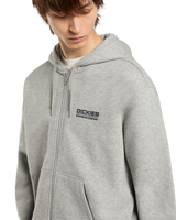 The Dickies Mens Bolivar Zip Hoodie in Grey Melange