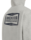 The Dickies Mens Bolivar Zip Hoodie in Grey Melange
