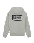 The Dickies Mens Bolivar Zip Hoodie in Grey Melange