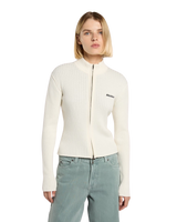 Wellsville Full Zip Cardigan in Egret