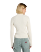Wellsville Full Zip Cardigan in Egret