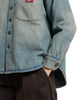 The Dickies Womens Mina Denim Shacket in Aged Fade