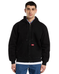 The Dickies Mens Hilham Lined Denim Bomber Jacket in Black