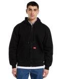 The Dickies Mens Hilham Lined Denim Bomber Jacket in Black
