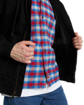 The Dickies Mens Hilham Lined Denim Bomber Jacket in Black