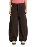 The Dickies Womens Maricopa Barrel Jeans in Dark Brown