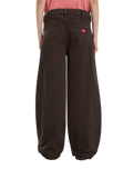 The Dickies Womens Maricopa Barrel Jeans in Dark Brown