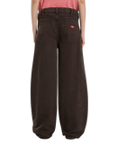 The Dickies Womens Maricopa Barrel Jeans in Dark Brown