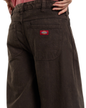 The Dickies Womens Maricopa Barrel Jeans in Dark Brown