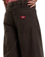 The Dickies Womens Maricopa Barrel Jeans in Dark Brown