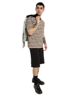 Oakport Stripe T-Shirt in Chocolate