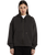 The Dickies Womens Sutcliffe Cropped Zip Hoodie in Black