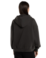 The Dickies Womens Sutcliffe Cropped Zip Hoodie in Black
