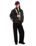 The Dickies Womens Sutcliffe Cropped Zip Hoodie in Black