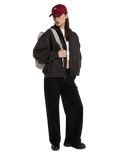 The Dickies Womens Sutcliffe Cropped Zip Hoodie in Black