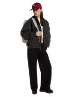 The Dickies Womens Sutcliffe Cropped Zip Hoodie in Black