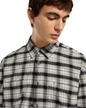 The Dickies Mens Jerome Cropped Flannel Shirt in Black