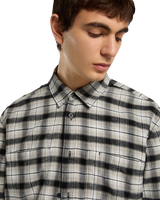 The Dickies Mens Jerome Cropped Flannel Shirt in Black