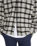 The Dickies Mens Jerome Cropped Flannel Shirt in Black