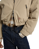 The Dickies Womens Eisenhower Puffer Jacket in Desert Sand
