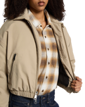 The Dickies Womens Eisenhower Puffer Jacket in Desert Sand