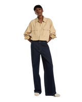 The Dickies Womens Goodsprings Wide Work Jeans in Rinsed