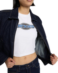 The Dickies Womens Edgewood Unlined Denim Jacket in Rinsed