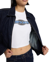 The Dickies Womens Edgewood Unlined Denim Jacket in Rinsed