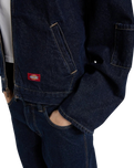 The Dickies Womens Edgewood Unlined Denim Jacket in Rinsed