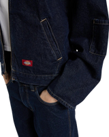The Dickies Womens Edgewood Unlined Denim Jacket in Rinsed