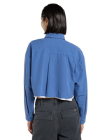 Shalimar Cropped Shirt in Dutch Blue
