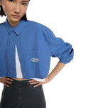 Shalimar Cropped Shirt in Dutch Blue