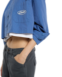 Shalimar Cropped Shirt in Dutch Blue