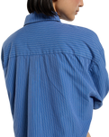 Shalimar Cropped Shirt in Dutch Blue