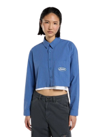 The Dickies Womens Shalimar Cropped Shirt in Dutch Blue