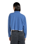 The Dickies Womens Shalimar Cropped Shirt in Dutch Blue