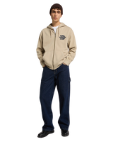 The Dickies Mens Minden Zip Hoodie in Desert Sand
