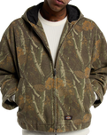 The Dickies Mens Miami Canvas Hooded Jacket in Camo