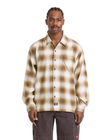 The Dickies Mens Gulfport Flannel Shirt in Chocolate Brown
