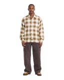 The Dickies Mens Gulfport Flannel Shirt in Chocolate Brown