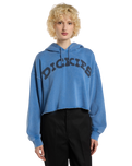 The Dickies Womens Hollywood Cropped Hoodie in Dutch Blue